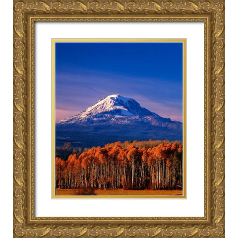 Mt. Adams III Gold Ornate Wood Framed Art Print with Double Matting by Leahy, Ike