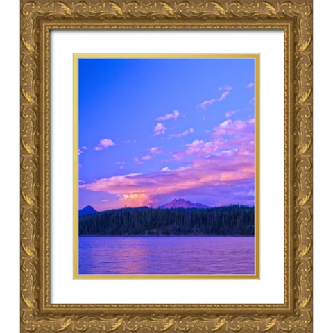 Broken Top V Gold Ornate Wood Framed Art Print with Double Matting by Leahy, Ike