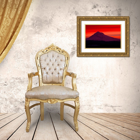 Mt. Hood XXVIII Gold Ornate Wood Framed Art Print with Double Matting by Leahy, Ike