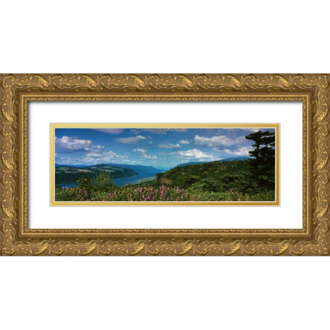 Columbia River Gorge V Gold Ornate Wood Framed Art Print with Double Matting by Leahy, Ike