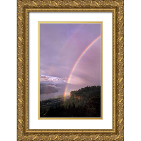 Columbia River Gorge VII Gold Ornate Wood Framed Art Print with Double Matting by Leahy, Ike