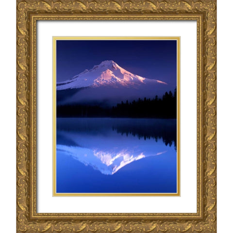 Peace Gold Ornate Wood Framed Art Print with Double Matting by Leahy, Ike