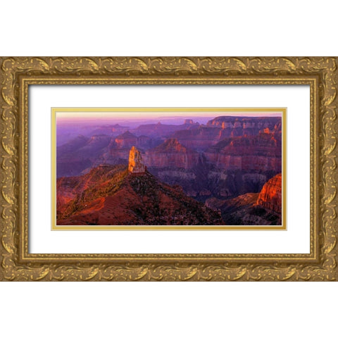 Mt. Hayden II Gold Ornate Wood Framed Art Print with Double Matting by Leahy, Ike