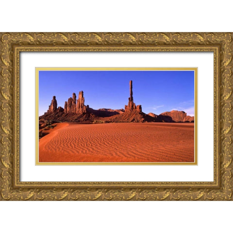 Monument Valley IX Gold Ornate Wood Framed Art Print with Double Matting by Leahy, Ike