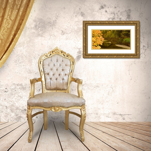 Stone Bridge Gold Ornate Wood Framed Art Print with Double Matting by Leahy, Ike