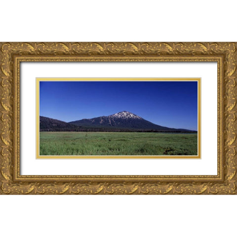 Mt. Bachelor Gold Ornate Wood Framed Art Print with Double Matting by Leahy, Ike