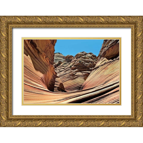 Wave Entrance Gold Ornate Wood Framed Art Print with Double Matting by Malvin, Larry