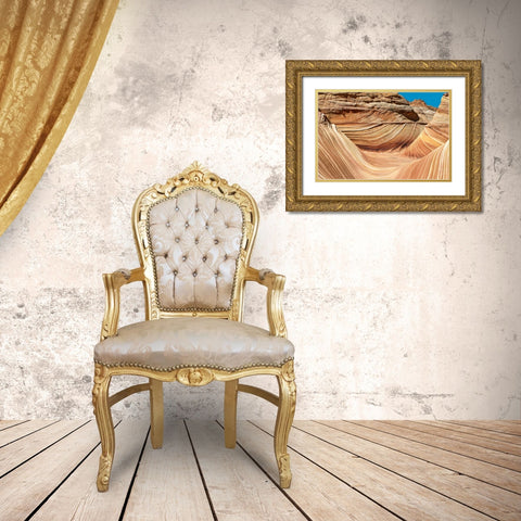 Wave Walls Gold Ornate Wood Framed Art Print with Double Matting by Malvin, Larry