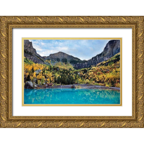 Bridal Veil II Gold Ornate Wood Framed Art Print with Double Matting by Malvin, Larry