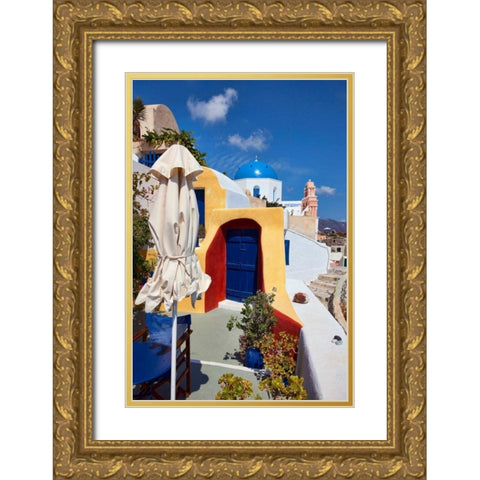 Dome Church Gold Ornate Wood Framed Art Print with Double Matting by Malvin, Larry