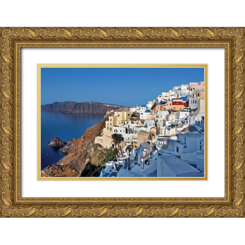Early Morning Hillside Gold Ornate Wood Framed Art Print with Double Matting by Malvin, Larry