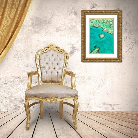 Heart Reef I Gold Ornate Wood Framed Art Print with Double Matting by Malvin, Larry