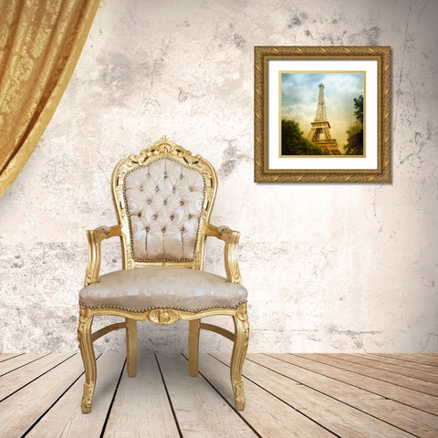 Eiffel Tower III Gold Ornate Wood Framed Art Print with Double Matting by Melious, Amy