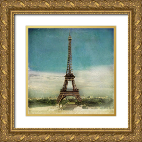 Eiffel Tower VII Gold Ornate Wood Framed Art Print with Double Matting by Melious, Amy