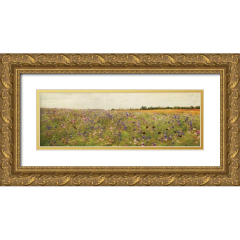 Wildflower Field I Gold Ornate Wood Framed Art Print with Double Matting by Melious, Amy