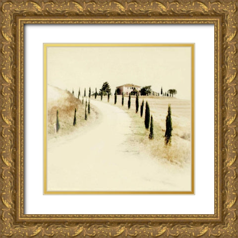 Tuscan Villa II Gold Ornate Wood Framed Art Print with Double Matting by Melious, Amy