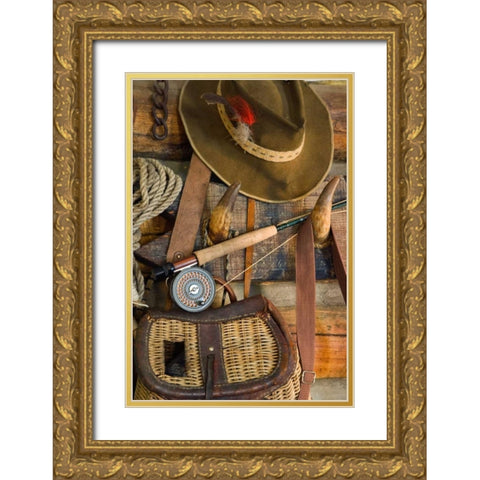 Fishing Cabin I Gold Ornate Wood Framed Art Print with Double Matting by Mahan, Kathy