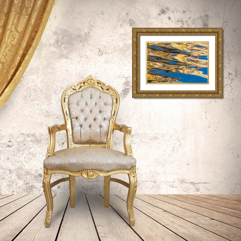 Water Reflections I Gold Ornate Wood Framed Art Print with Double Matting by Mahan, Kathy