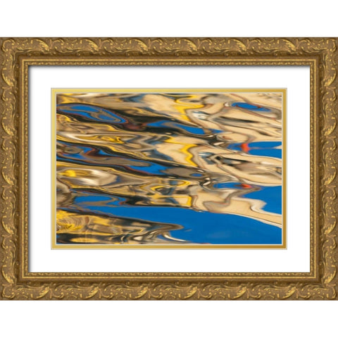 Water Reflections I Gold Ornate Wood Framed Art Print with Double Matting by Mahan, Kathy