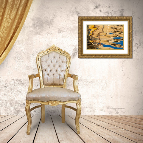Water Reflections II Gold Ornate Wood Framed Art Print with Double Matting by Mahan, Kathy