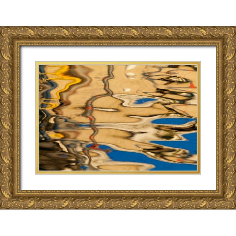 Water Reflections II Gold Ornate Wood Framed Art Print with Double Matting by Mahan, Kathy