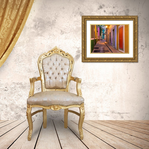 Colorful Street II Gold Ornate Wood Framed Art Print with Double Matting by Mahan, Kathy