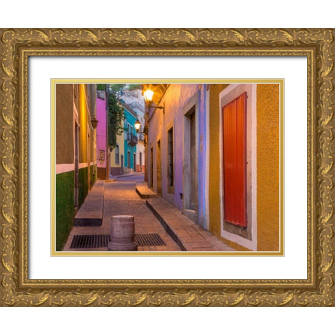 Colorful Street II Gold Ornate Wood Framed Art Print with Double Matting by Mahan, Kathy