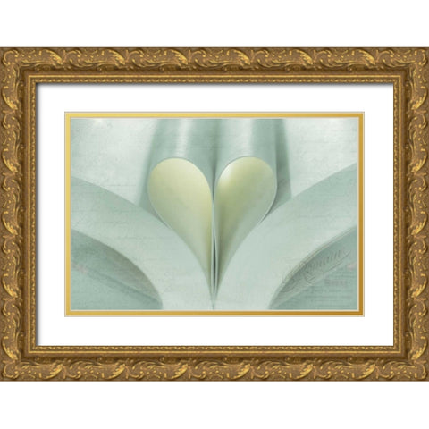 Love Reading I Gold Ornate Wood Framed Art Print with Double Matting by Mahan, Kathy