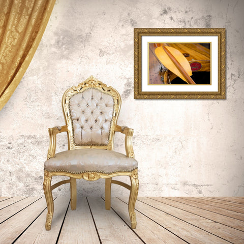 Rowboat Oar I Gold Ornate Wood Framed Art Print with Double Matting by Mahan, Kathy
