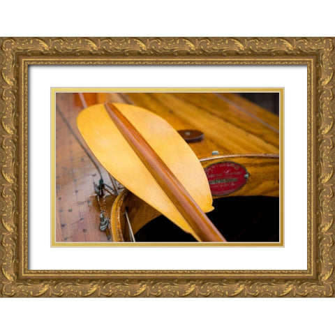 Rowboat Oar I Gold Ornate Wood Framed Art Print with Double Matting by Mahan, Kathy