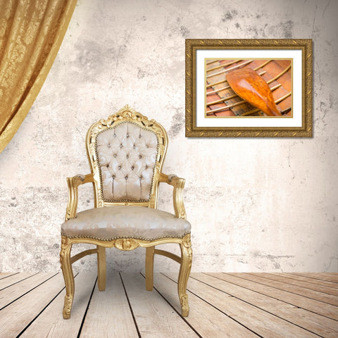 Rowboat Oar II Gold Ornate Wood Framed Art Print with Double Matting by Mahan, Kathy