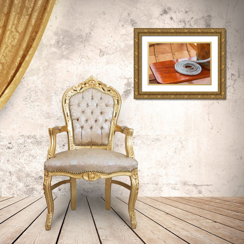 On the Boat II Gold Ornate Wood Framed Art Print with Double Matting by Mahan, Kathy