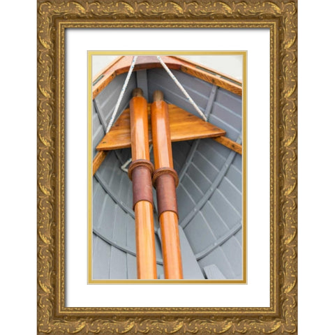 On the Boat III Gold Ornate Wood Framed Art Print with Double Matting by Mahan, Kathy