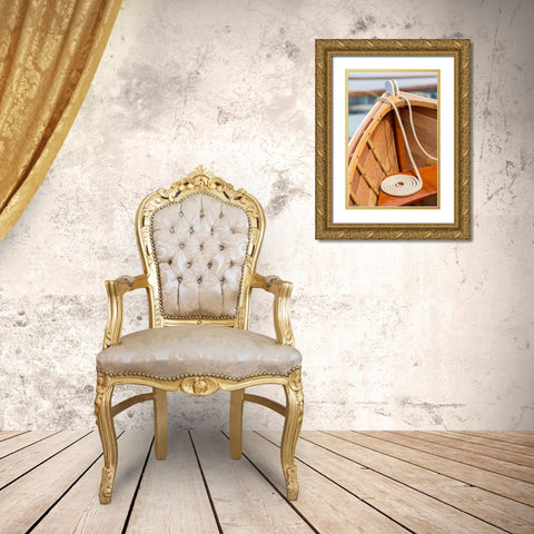 On the Boat IV Gold Ornate Wood Framed Art Print with Double Matting by Mahan, Kathy