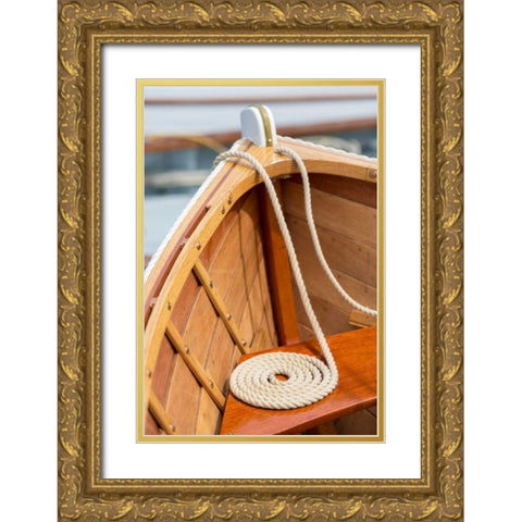 On the Boat IV Gold Ornate Wood Framed Art Print with Double Matting by Mahan, Kathy