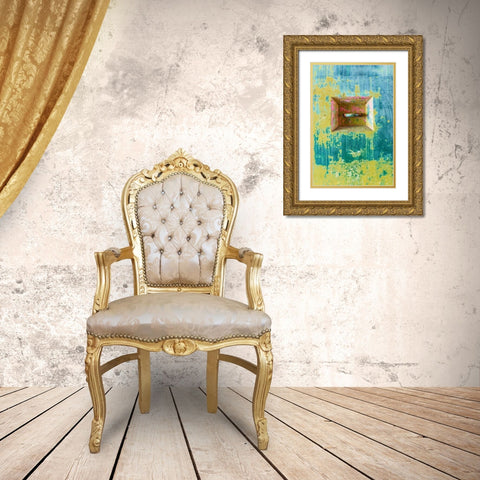 Abstract Paint II Gold Ornate Wood Framed Art Print with Double Matting by Mahan, Kathy
