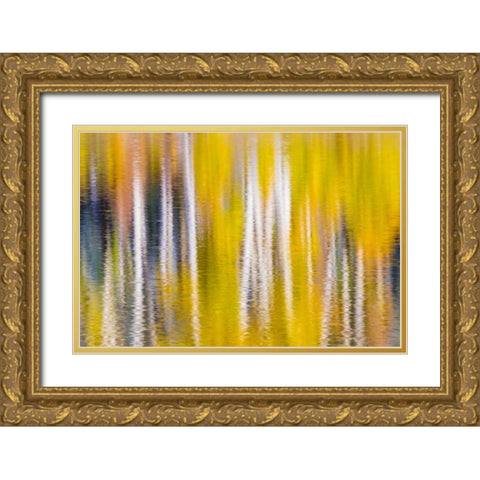 Reflections of Fall I Gold Ornate Wood Framed Art Print with Double Matting by Mahan, Kathy