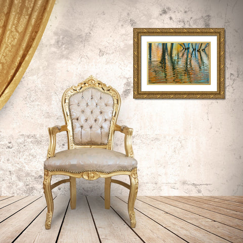 Lake Powell Reflections I Gold Ornate Wood Framed Art Print with Double Matting by Mahan, Kathy