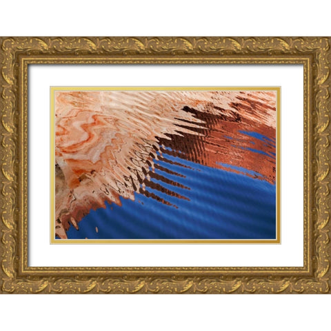 Boat Wake II Gold Ornate Wood Framed Art Print with Double Matting by Mahan, Kathy