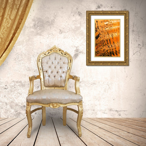 Golden Reflection I Gold Ornate Wood Framed Art Print with Double Matting by Mahan, Kathy