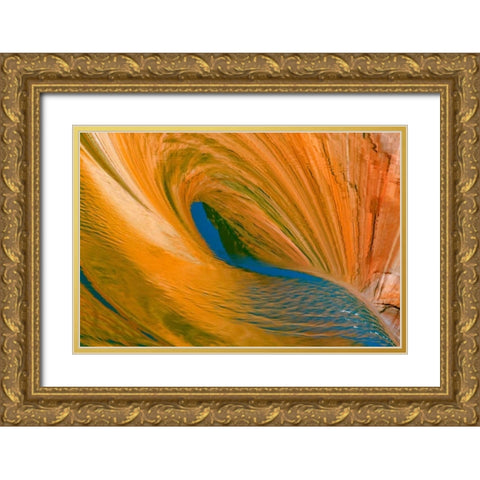 Wake Patterns II Gold Ornate Wood Framed Art Print with Double Matting by Mahan, Kathy