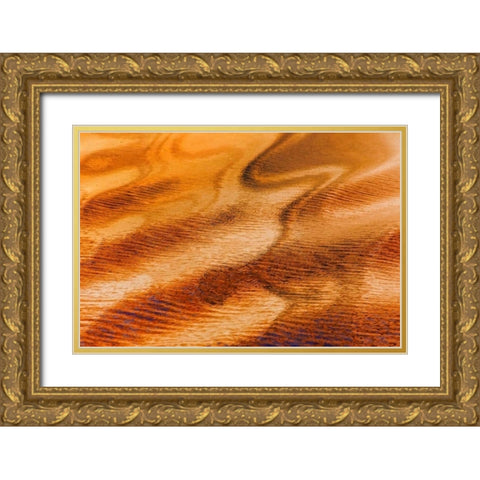 Golden Water II Gold Ornate Wood Framed Art Print with Double Matting by Mahan, Kathy