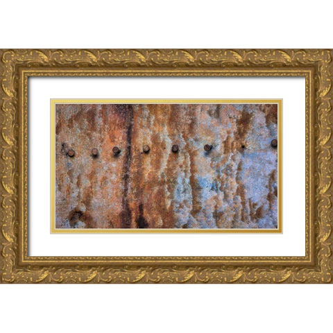 Corroded Metal II Gold Ornate Wood Framed Art Print with Double Matting by Mahan, Kathy