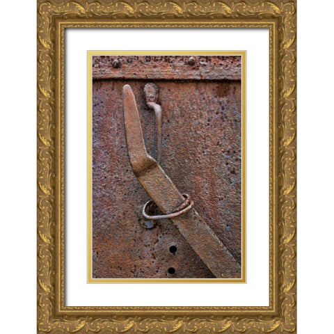 Rusty Metal III Gold Ornate Wood Framed Art Print with Double Matting by Mahan, Kathy