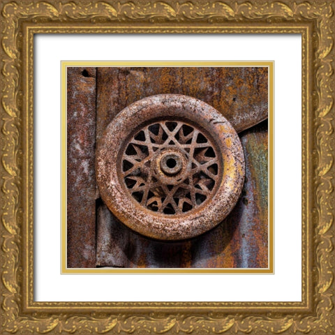 Rusted in Time I Gold Ornate Wood Framed Art Print with Double Matting by Mahan, Kathy