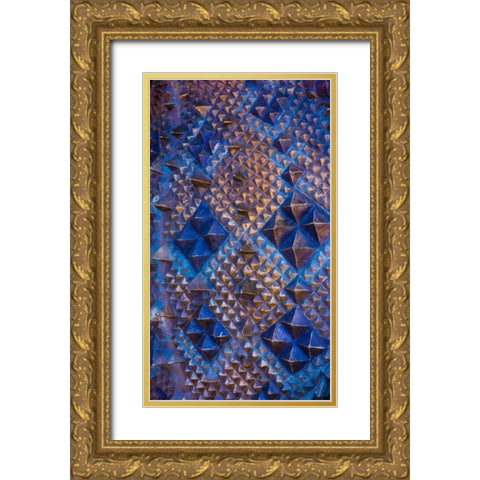 Sculptural Metal I Gold Ornate Wood Framed Art Print with Double Matting by Mahan, Kathy