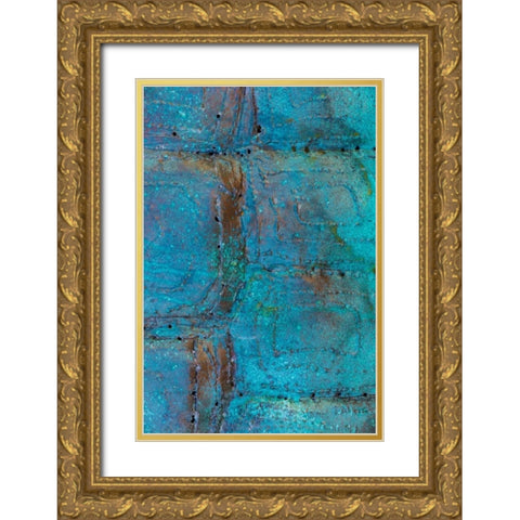 Sculptural Metal III Gold Ornate Wood Framed Art Print with Double Matting by Mahan, Kathy