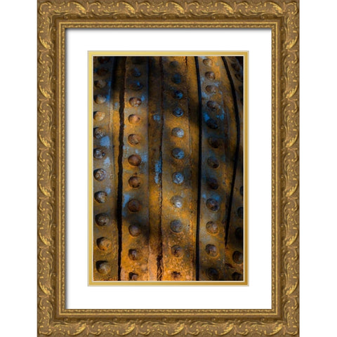 Sculptural Metal VI Gold Ornate Wood Framed Art Print with Double Matting by Mahan, Kathy