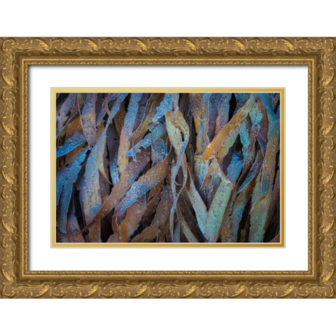 Sculptural Metal VII Gold Ornate Wood Framed Art Print with Double Matting by Mahan, Kathy