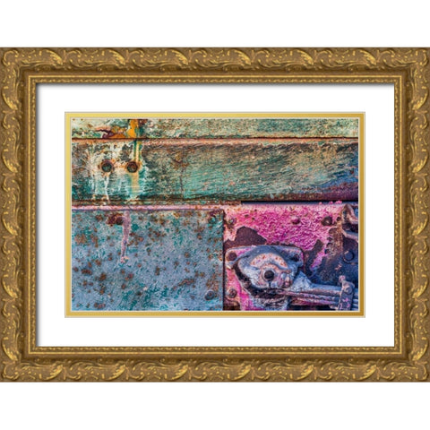 Old Truck II Gold Ornate Wood Framed Art Print with Double Matting by Mahan, Kathy